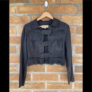 HACHE linen blend cropped jacket 42